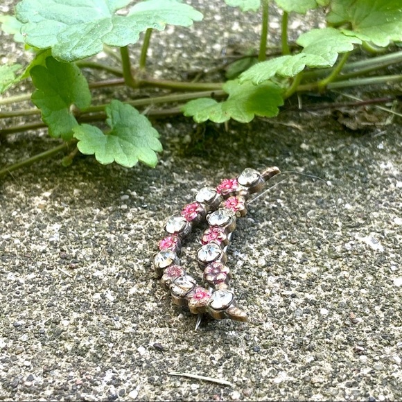 Genuine Vintage Moon Flower Metaphysical 1920s Pin Rhinestone Witchcraft Brooch - Picture 4 of 4